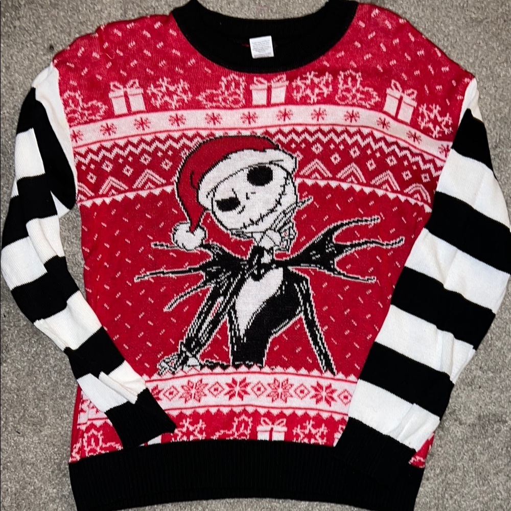 Jack Skellington Halloween Christmas Sweater